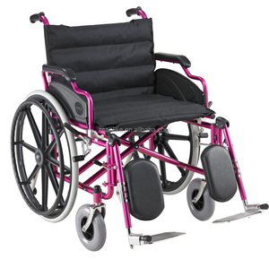 Fauteuil roulant manuel en acier avec siège de 56 cm CE ISO UKCA AOLIKE ALK951BC pour patients obèses et personnes âgées - Product Image 2
