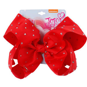 Pasadores de Pelo con Lazo Grande de 8'' con Brillantina de Colores Neón Arcoíris y Pedrería para Niñas, Estilo <span class=keywords><strong>Jojo</strong></span> Siwa - Product Image 5