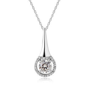 Mode 925 Sterling <span class=keywords><strong>Silver</strong></span> batu permata wanita kalung liontin - Product Image 2