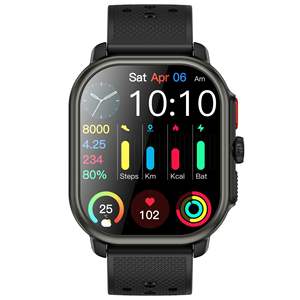 Nouvelle montre de sport intelligente transfrontalière surveillance de l'oxygène sanguin de la fréquence cardiaque en temps réel pour l'appel Bluetooth AMOLED Silicone - Product Image 4