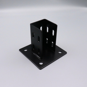 Base de poteau de clôture en métal thermolaqué en gros, insert de sol, ancrage de poteau de clôture, support de clôture en acier pour jardin, cour extérieure - Product Image 4