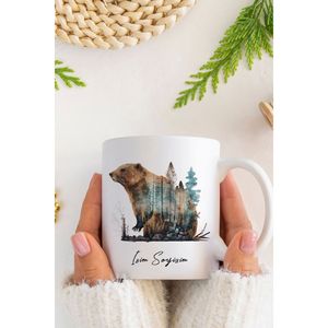 Personalized Series 2 Nature and Animal Themed Ceramic <b>Cup</b> <b>Set</b> Hand Painted 3D Dishwasher Safe 18 Colors - Product Image 1