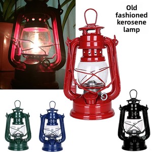 Lanterne à pétrole vintage en fer forgé, portable, pour camping, éclairage de tente, ambiance nostalgique, à énergie cinétique, étanche - Product Image 5