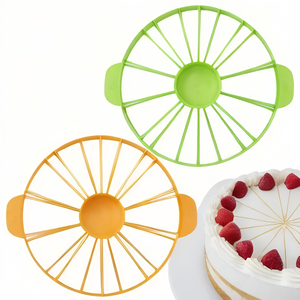 Cortador de Tartas y Cheesecakes Reutilizable de Grado Alimenticio, de PP, Fácil de Usar, para 10 o 12 Rebanadas, Redondo, de Plástico, Marcador de Porciones - Product Image 1