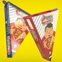 Boîte d'emballage personnalisée pour crêpes, boîte à emporter pour aliments, emballage pour crêpes, tranches de pizza, croissants, gaufres, cornets