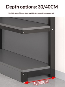 Exhibidor Abierto Multifuncional de Varios Niveles, sin Pintura, de 30 cm de Ancho, para Supermercados, Tiendas de Conveniencia y <span class=keywords><strong>Barber</strong></span>ías - Product Image 3