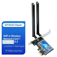 Carte réseau WiFi 6 AX1800 PCI-E avec BT 5.2, adaptateur sans fil double bande 2,4G/5G pour PC de bureau, compatible avec Windows 10/11