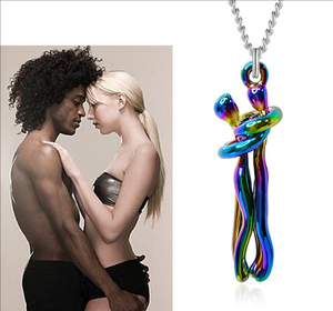 Collana Daisy Youfs Silver Hug per Coppie, Collana Abbraccio, Gioielli Anniversario per Lui e Lei, Regalo di San Valentino per Innamorati - Product Image 3