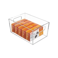 Vente en gros d'usine Service personnalisé Boîte de rangement de pièces en plastique transparent Présentoir Panier de rangement en acrylique