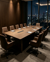 Table de conférence exécutive haut de gamme, MGX-103B avec port de câblage, taille personnalisée pour salle de réunion