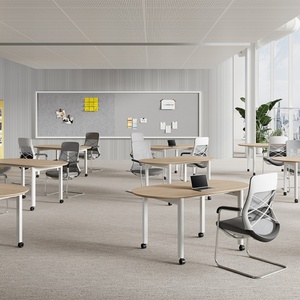 <b>Office</b> <b>Table</b> Set 4 Person Seater Executive Computer Modular Staff <b>Office</b> Cubicle Workstation Desk with Chair - Product Image 5