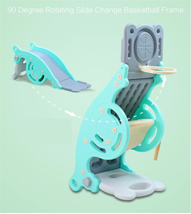 อนุบาลการ์ตูนเด็กในร่มของเล่นพลาสติกมัลติฟังก์ชั่สไลด์<span class=keywords><strong>3</strong></span> In 1ม้าโยก - Product Image 6