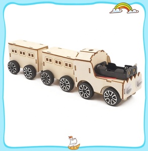 <span class=keywords><strong>Train</strong></span> électrique, Kits de modèles 3D pour enfants, assemblage de jouets de tige en <span class=keywords><strong>bois</strong></span>, basiques simples, cadeau éducatif, jouet d'expérimentation de bricolage créatif drôle - Product Image 6