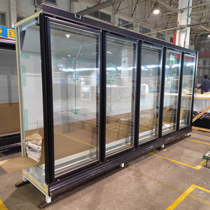 Congelador vertical de exhibición con puerta de vidrio y refrigeración por aire para alimentos congelados de supermercado - Product Image 5