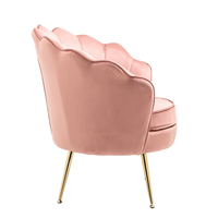 Fauteuil d'appoint moderne en velours capitonné avec dossier ailé et pieds dorés, canapé de salon rembourré, mobilier de maison confortable, vente en gros