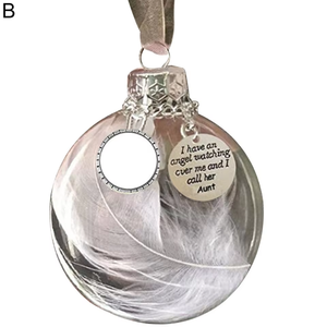 Boules de Noël décoratives en plastique transparent, impression par transfert thermique, 50x50mm, logo personnalisé, ornements commémoratifs pour arbre de Noël - Product Image 6