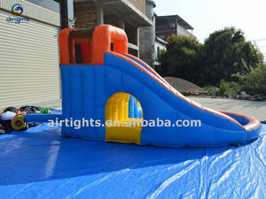 منزلق مياه ضخم ، منزلق قابل للنفخ مع بركة مصنوعة من شركة محكمة الإغلاق - Product Image 6