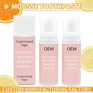 Mousse de blanchiment des dents personnalisée nettoyage des dents blanc soins bucco-dentaires rafraîchissant moussant taille de voyage dentifrice - Product Image 1