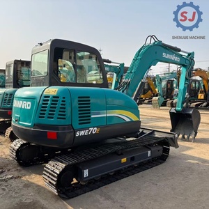 Mini-excavatrice sur chenilles Sunward 70E de 7 tonnes d'occasion, faible nombre d'heures de fonctionnement - Moteur et système hydraulique d'origine |   Expédition mondiale - Product Image 2