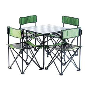 Table de pique-nique pliante légère en acier, style ferme, avec tissu Oxford, pour usage extérieur - Barbecue, camping, design rustique champêtre, <span class=keywords><strong>villa</strong></span> - Product Image 4