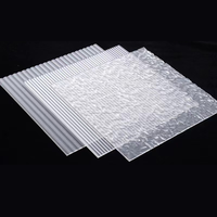 Feuilles acryliques ignifuges du modèle 3mm de plexiglas de feuille acrylique en verre d'ondulations