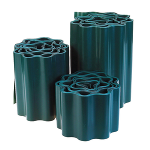 HUGELEAF Flexible PE Corrugated Plastic Lawn Edging Roll Path Garden Grass <b>Flower</b> Border for DIY - Product Image 1