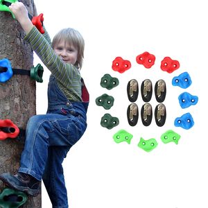 12 Climbing Tree Climbing Holds for Kids with 6 Sturdy Ratchet Straps Adult Climbing Rocks for Outdoor Play Course Training