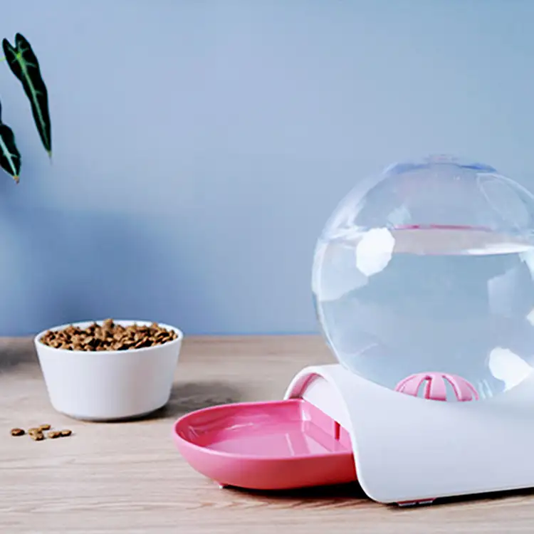 도매 투명 휴대용 고양이 개 거품 자동 애완 동물 물 디스펜서
