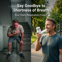 Appareil de retrait de mucus et d'exercice pulmonaire OPEP en gros pour un nettoyage naturel des voies respiratoires, soins aux personnes âgées, certifié CE, fabricant B2B