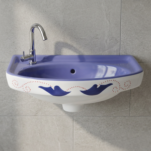 Brown Creative Square Ceramic Wall Hung Wash Basin Modern Bathroom Hand Wash Sink for Villa Hospital Hotel Projects - Product Image 5