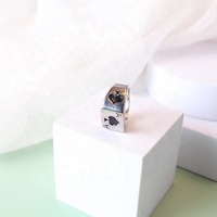 Bague en métal minimaliste à la mode, bijoux personnalisés en acier inoxydable pour hommes, anneau carré gravé Ace Of Spades Signet Ri, 2023