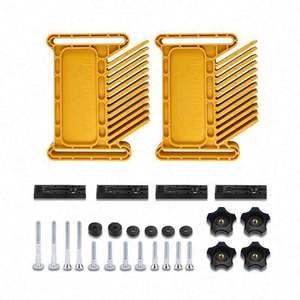 ANDUUK Máquina de grabado para carpintería W-50 Amarillo/Azul, Juego de tableros de sujeción multiusos con doble sistema de plumas y ranura para calibrador de inglete - Product Image 1