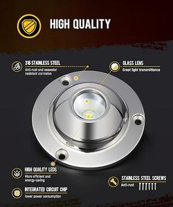 Les lumières sous-marines de bateau d'IP68 9W LED ont mené les lumières submersibles de tache 12V 24V - Product Image 3