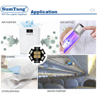 Lampe LED UVC personnalisée 0.5w 1W 6V 9V 265nm 285nm UVC 395nm 405nm module UVA pour la stérilisation des toilettes purificateurs d'eau
