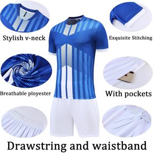 Ensemble de maillots de football personnalisables avec nom et numéro sublimés, respirant, unisexe, pour adultes et jeunes, tenue d'équipe - Product Image 4