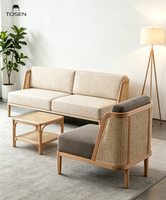 Chaises de salle à manger en rotin, chaises individuelles en bois massif de style nordique personnalisées pour hôtels et restaurants