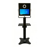 Produit phare : Coque de photomaton miroir magique 15,6 pouces avec éclairage annulaire DSLR, écran tactile LED et flight case, équipement publicitaire