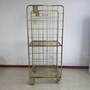 उच्च गुणवत्ता गोदाम <span class=keywords><strong>Nestable</strong></span> परिवहन भंडारण 2 पक्षों रोल पिंजरे ट्राली - Product Image 3