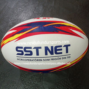 Pelota de rugby de goma para uso en equipo, tamaño 5, pelota de entrenamiento duradera y de alto agarre para exteriores, adultos y niños, venta al por mayor a granel - Product Image 4