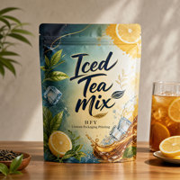 Sachet Doypack Personnalisé Vide pour Thé Matcha, Thé Glacé en Poudre, Imperméable, Biodégradable, en Feuille d'Aluminium, avec Fermeture Zip, pour Emballage Alimentaire