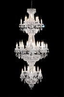 Plafonnier haut en or de luxe fantaisie avec bougie hall de l'hôtel empire K9 cristal suspension lustre royal