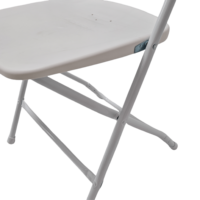 Chaises de salle à manger pliantes en plastique blanc, modernes et contemporaines, portables, écologiques, robustes, pour événements extérieurs, mariages et fêtes
