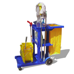 Chariot de nettoyage pliable multifonctionnel pour personnel d'entretien, chariots de ménage en plastique pour hôtel, chariot de nettoyage pour le service d'hôtel - Product Image 2