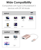 USB C a HDMI adaptador de tipo C a HDMI convertidor (Thunderbolt 3) 4K @ 30Hz para MacBook Pro Google Chromebook Pixel Dell