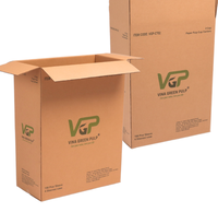 Boîte en carton ondulé extra large faite à la main, logo personnalisé, sacs isothermes pour déménagement et expédition, fabriqués au Vietnam, emballage vert