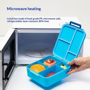 Food Grade BPA FREE Children Food Grade <b>Material</b> PP Plastic Lunch Box With Double Buckle Sealed Lunch Box - Product Image 4