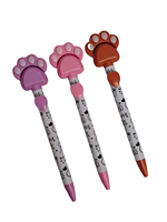 Stylo à bille en forme de patte de chat mignon, papeterie créative pour enfants, vente directe d'usine en gros
