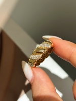 Joyería Fina, Oro Amarillo de 18K, Diamante Cultivado en Laboratorio Certificado por IGI, 0.5CT 1CT 1.5CT, Corte Redondo, VS-VVS, Anillo de Bodas
