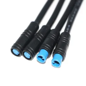 M6 M8 macho hembra Cable de enchufe mini 2 3 4 5 6 Pin conector impermeable LED tira de luz Ebike cable impermeable