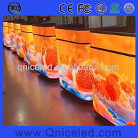 Comptoir de réception LED incurvé mobile, écran LED portable pour salon professionnel, affichage LED pour comptoir de caisse de magasin, table d'affichage LED